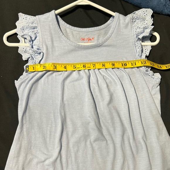 Cat & Jack children’s tee shirt size L (10-12). Light blue. A-line style. Girl - Picture 5 of 5